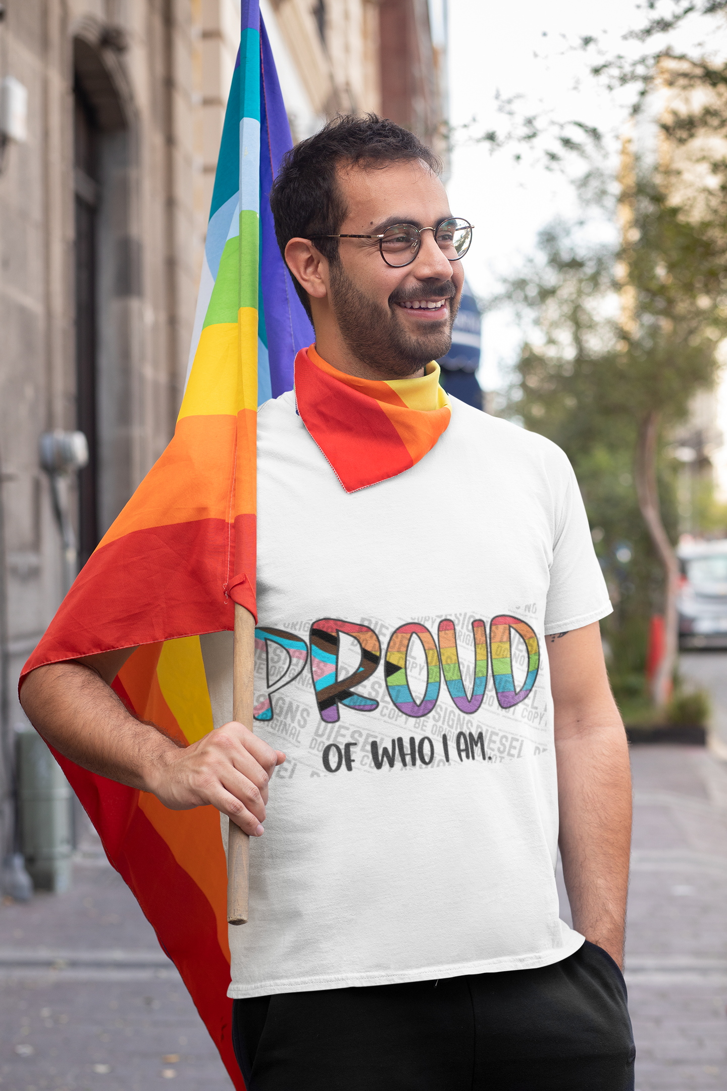 Pride Progressive Proud of who I am | 300 DPI | Transparent PNG