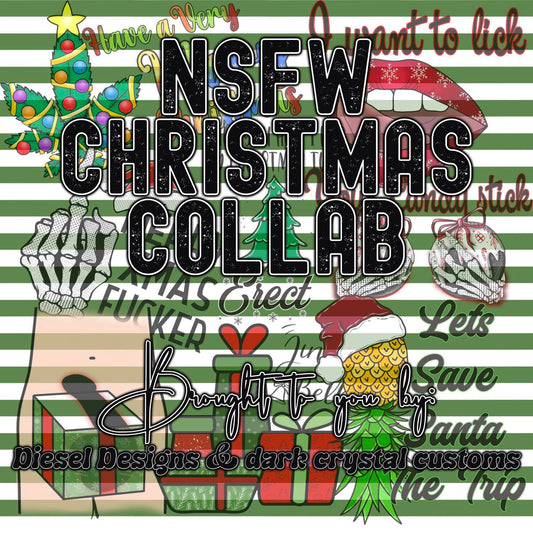 NSFW Christmas Collab w/Dark Crystal Customs | 300 DPI | PNG | Seamless | Tumbler Wraps | Collab |
