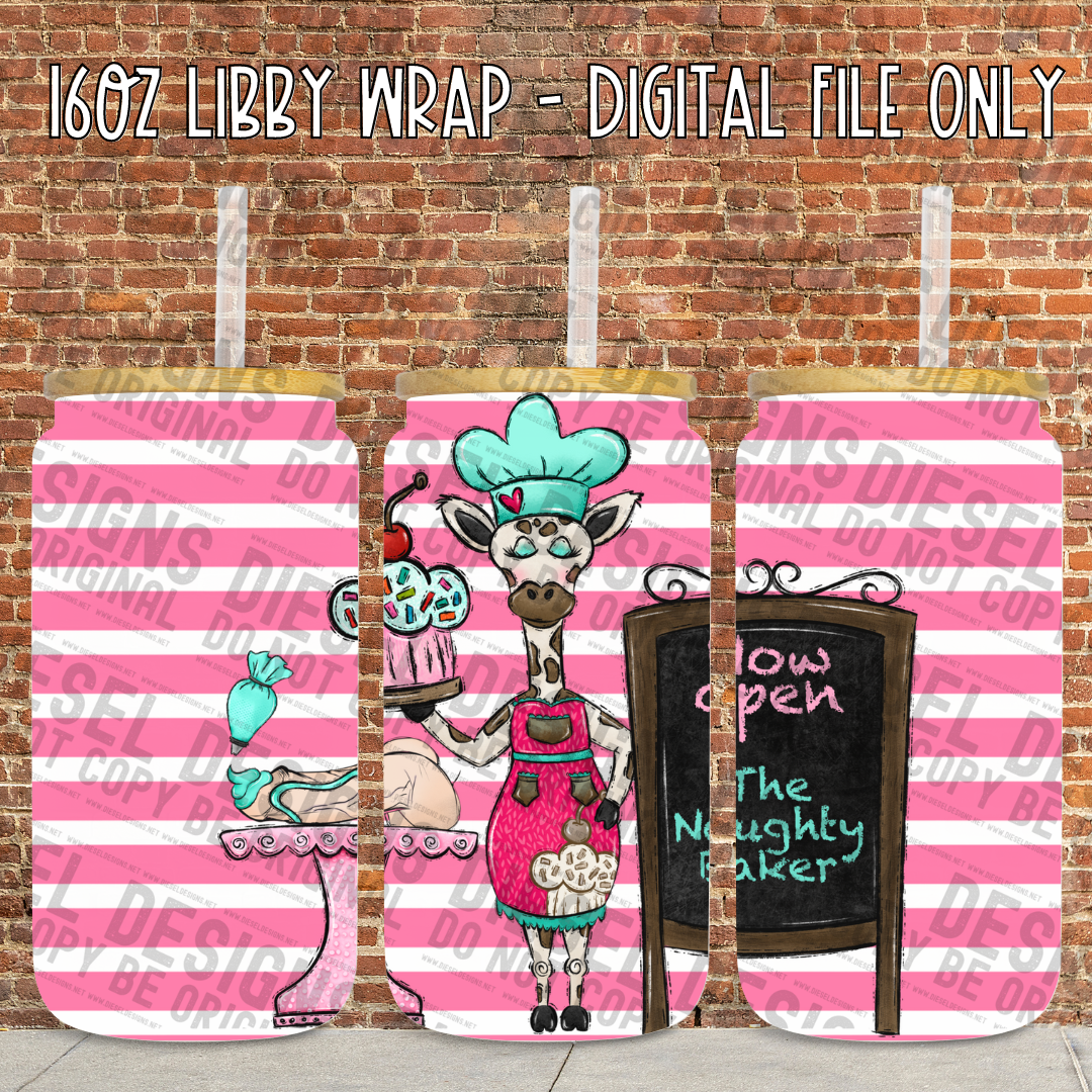 Naughty Baker Bundle | 300 DPI | PNG | Seamless | Tumbler Wraps | Libby Wraps