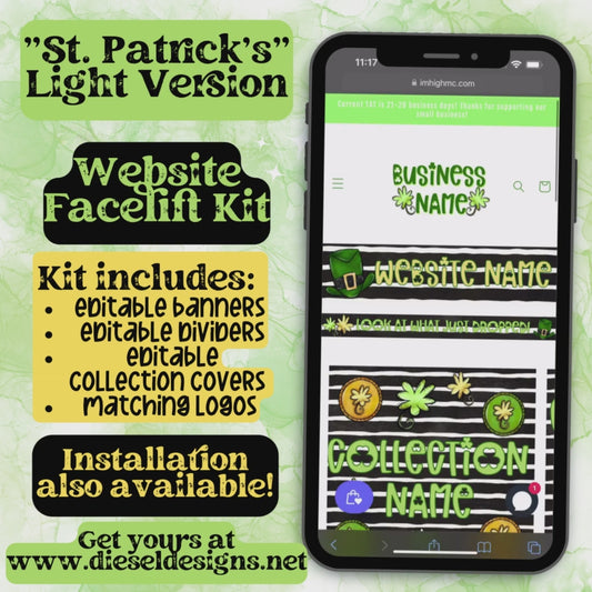 Light St. Patrick's Day | Website Kits | Editable graphics included