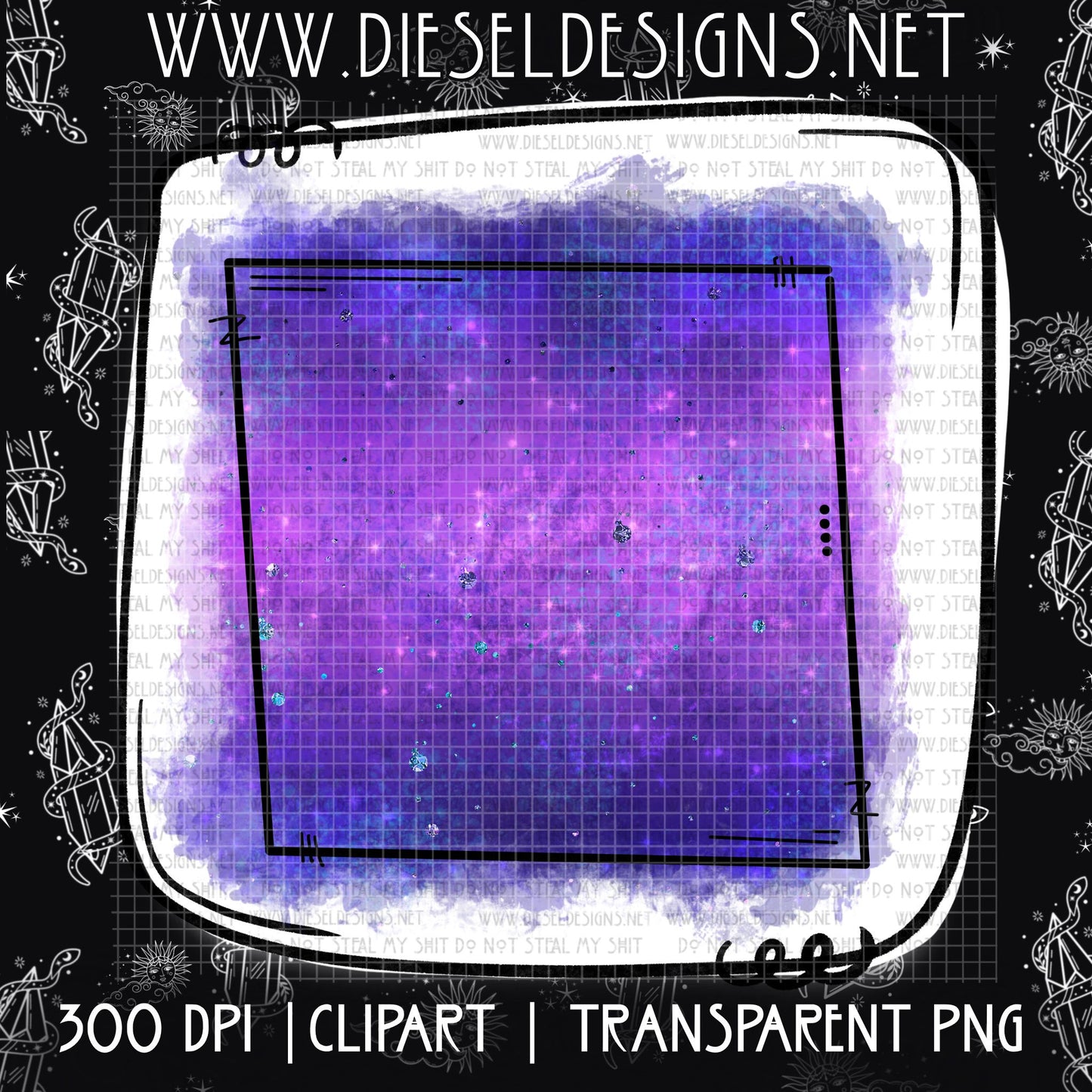 Angled Frame Ombre 3 Clipart  | 300 DPI | Transparent PNG | Clipart |