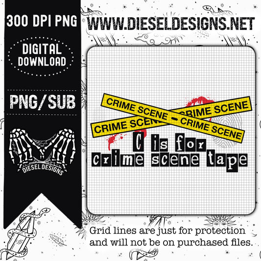 C Is For Crime Scene Tape PNG  | 300 DPI | Transparent PNG