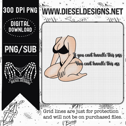Cant Handle This Sass Colored PNG  | 300 DPI | Transparent PNG