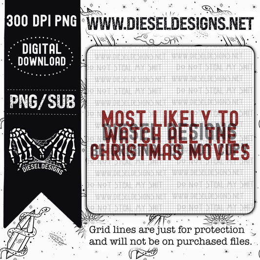 Christmas Movies   | 300 DPI | PNG |