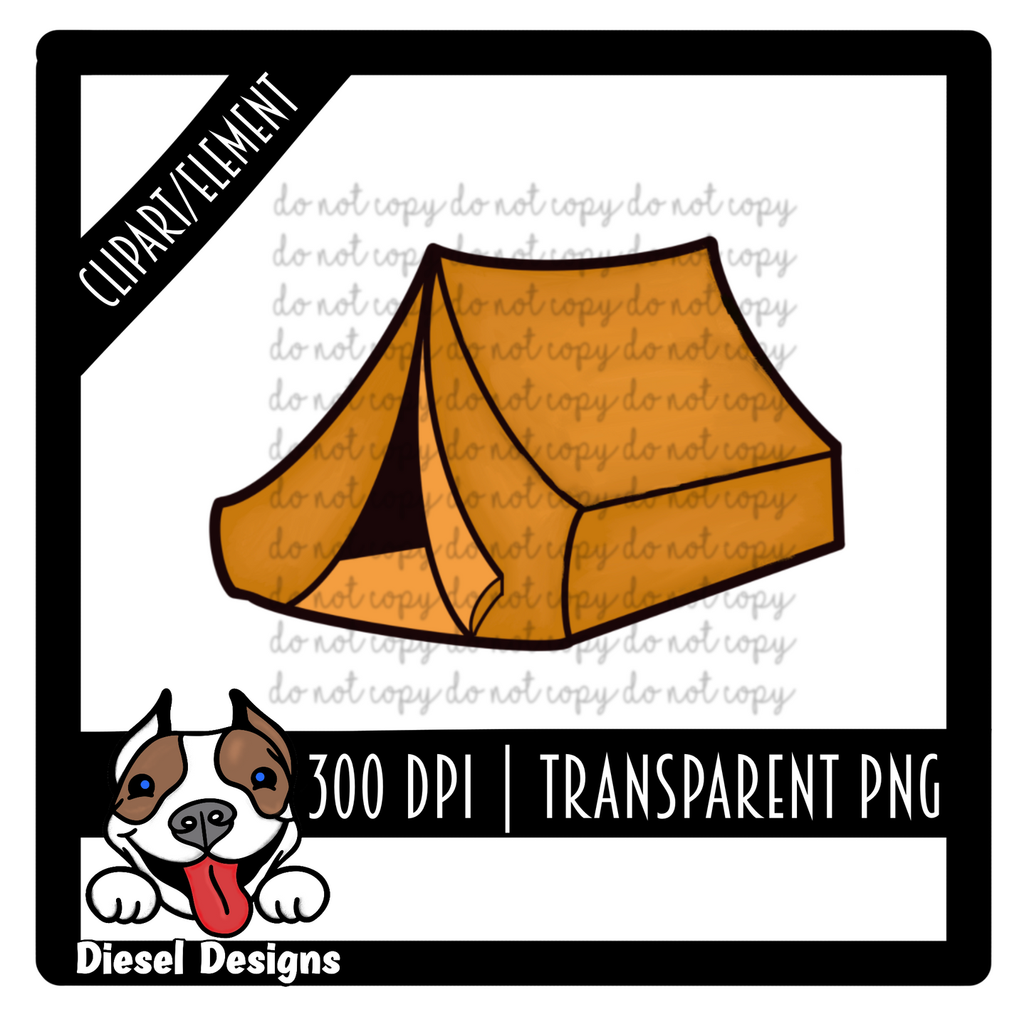 Camping Tent  | 300 DPI | Transparent PNG | Clipart |
