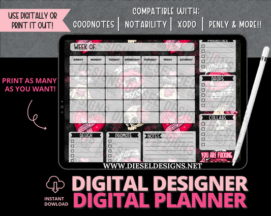 Planner 19 | Digital Designer Planner | 300 DPI | PNG & PDF included