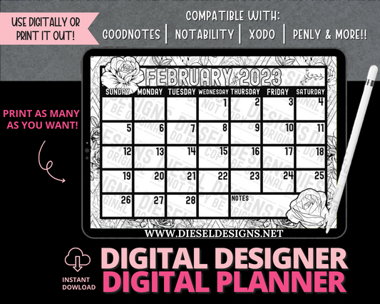 Planner 4 | Digital Designer Planner | 300 DPI | PNG & PDF included