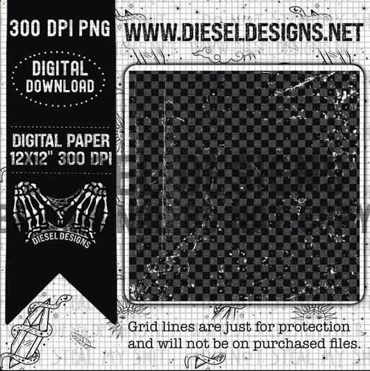 Digital Paper Black Checkered Distressed  | 300 DPI | Transparent PNG | Clipart |