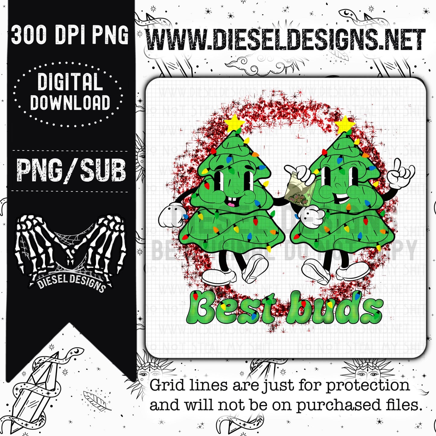 Best Buds PNG  | 300 DPI | Transparent PNG
