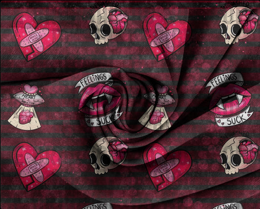 Feelings Suck Red Seamless   | 300 DPI | 12" x 12" | Seamless File