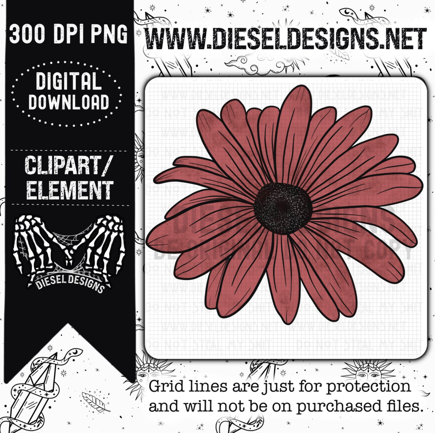 Flower Clipart 4  | 300 DPI | Transparent PNG | Clipart |