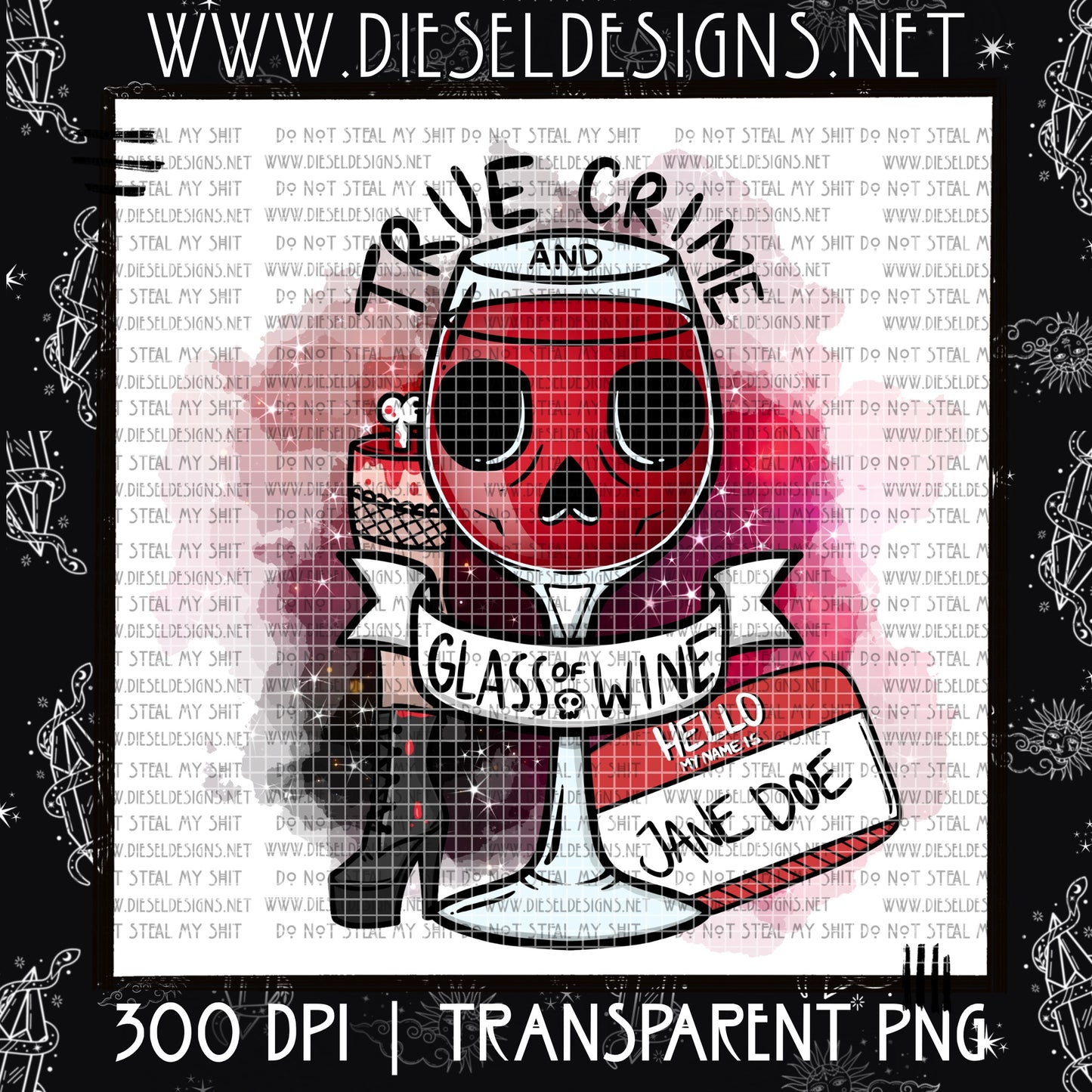 Glass Of Wine PNG  | 300 DPI |