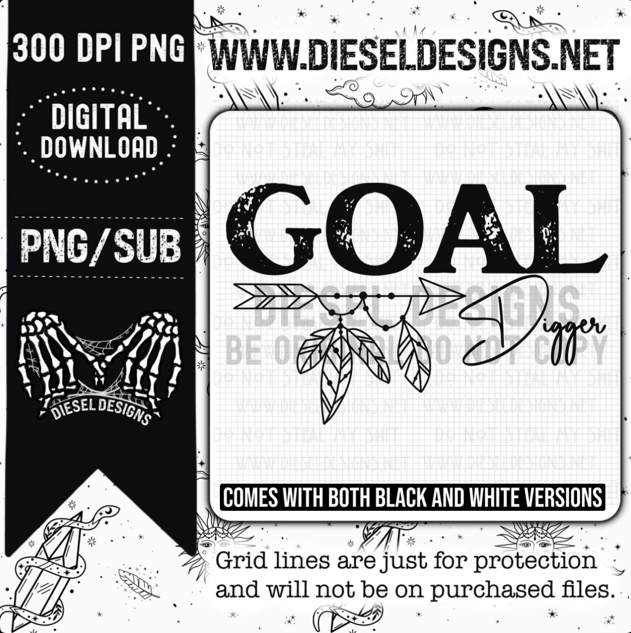 Goal Digger  | 300 DPI | Transparent PNG