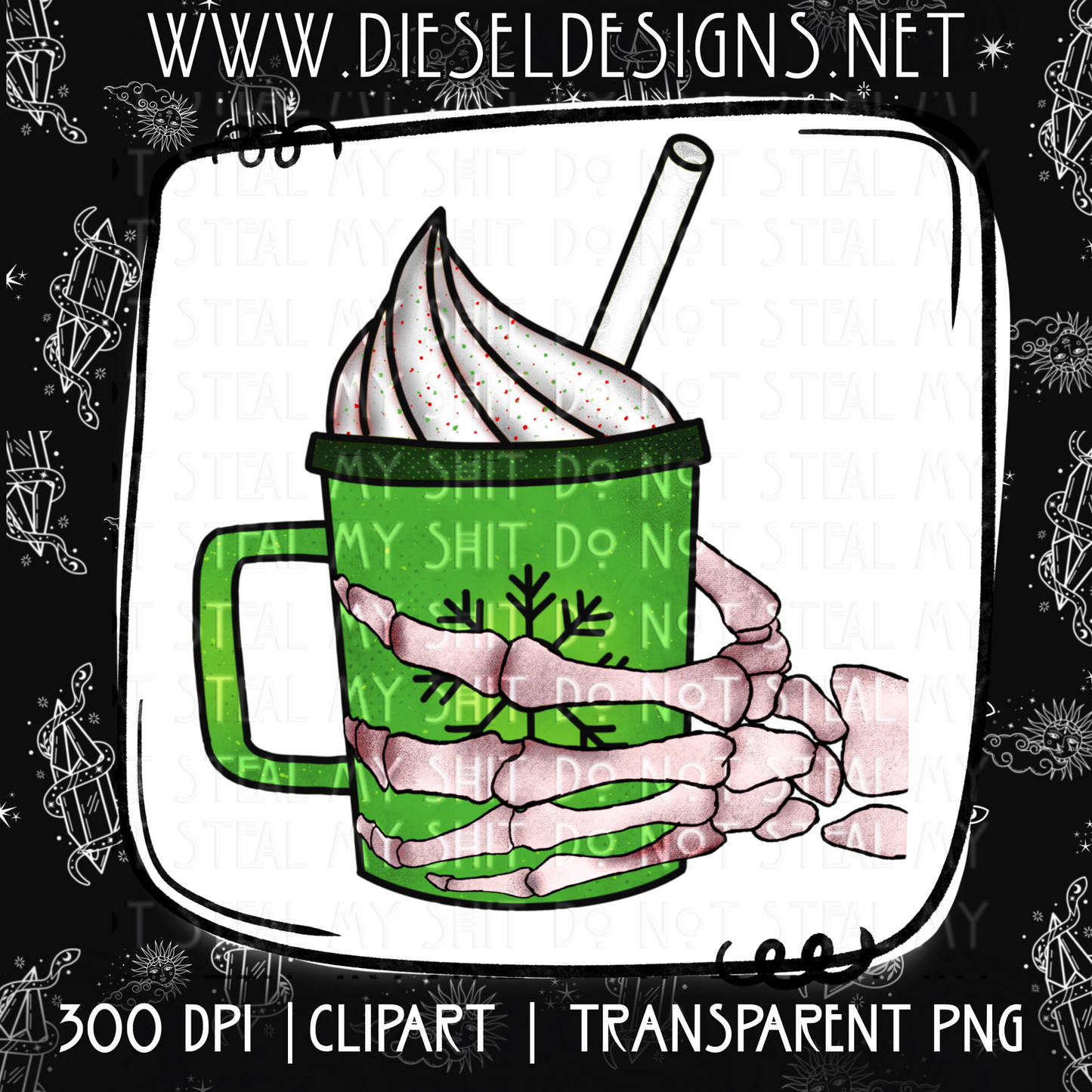 Hot Cocoa Clip Art  | 300 DPI | Transparent PNG | Clipart |