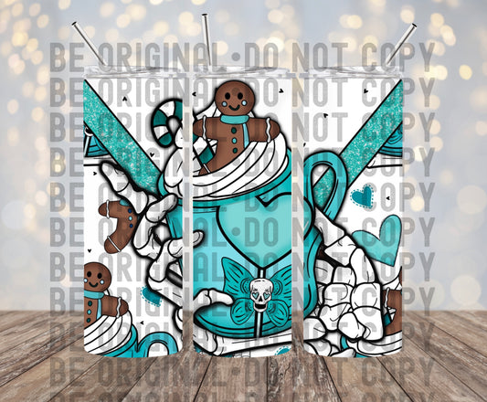 Hot Cocoa Split Tumbler | 300 DPI | 20 oz Skinny Tumbler Wrap