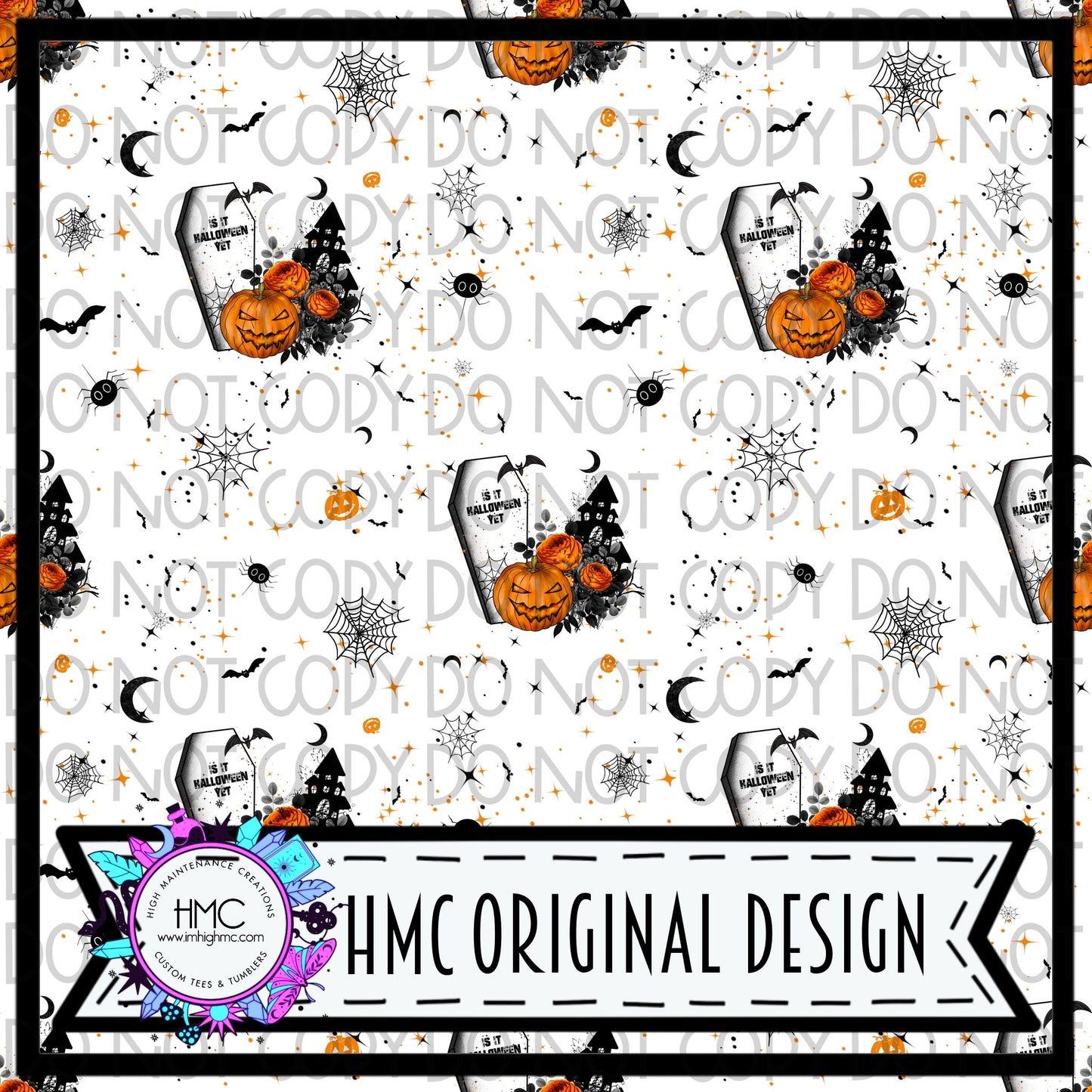 Is it Halloween | 300 DPI | Seamless 12"x12" | 2 sizes Included