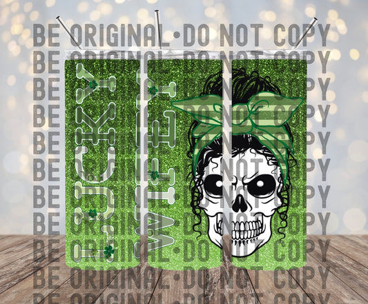 Lucky Wifey | 300 DPI | 20 oz Skinny Tumbler Wrap