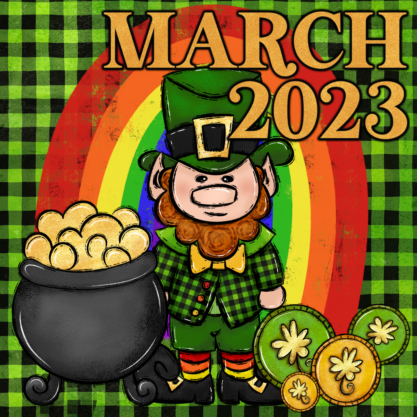 March 2023 | Monthly Drive  | 300 DPI | Transparent PNG | Seamless | Tumbler Wraps | Clipart