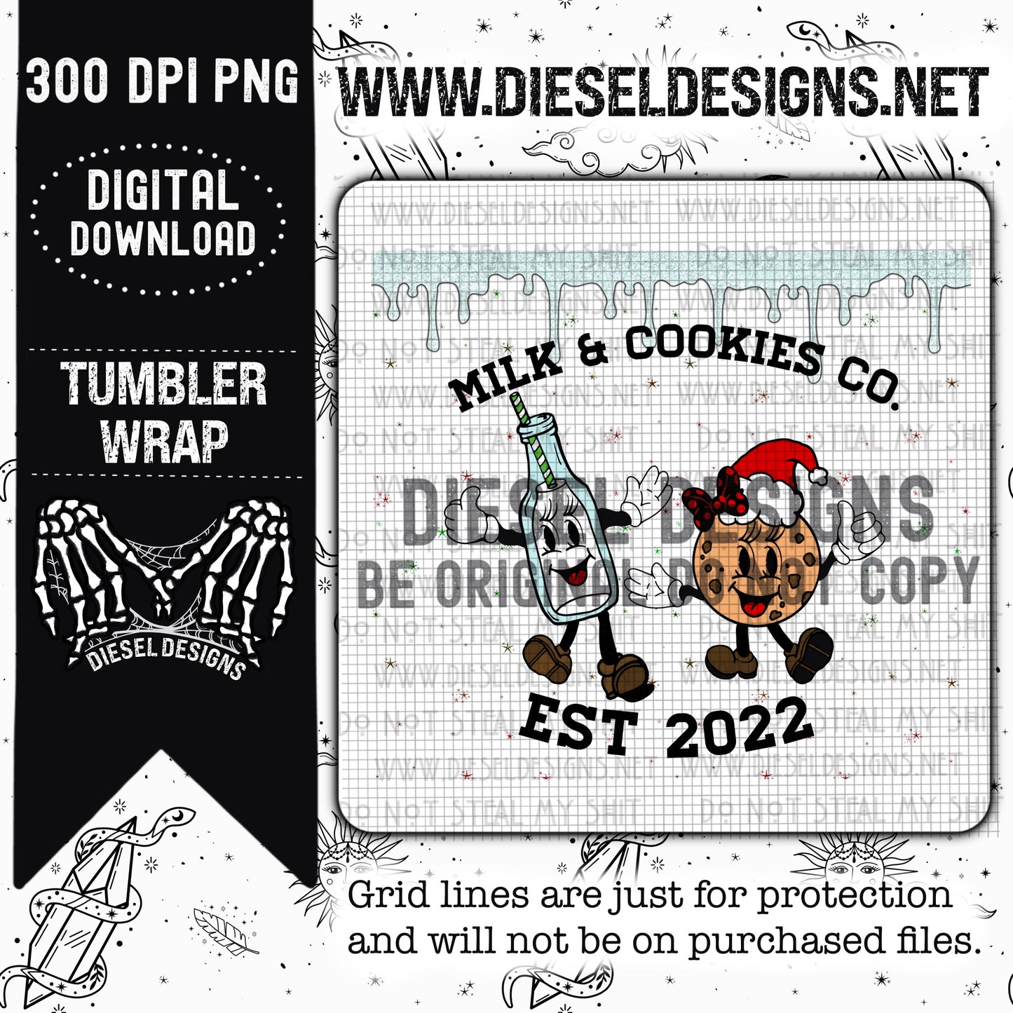 Milk Cookies Drip | 300 DPI |