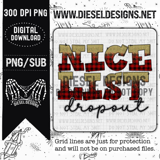 Nice List Dropout | 300 DPI | Transparent PNG