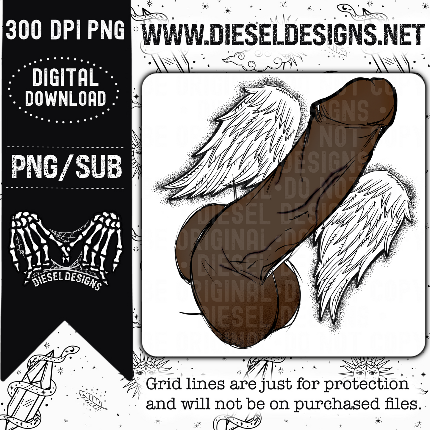 Penis With Wings Clipart MULTIPLE FILES  | 300 DPI | Transparent PNG | Clipart |