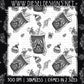 Peppermint Mocha BW Seamless | 300 DPI | PNG |