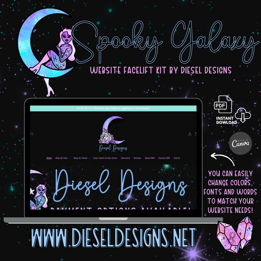 Spooky Galaxy | Website Kits | Editable graphics included
