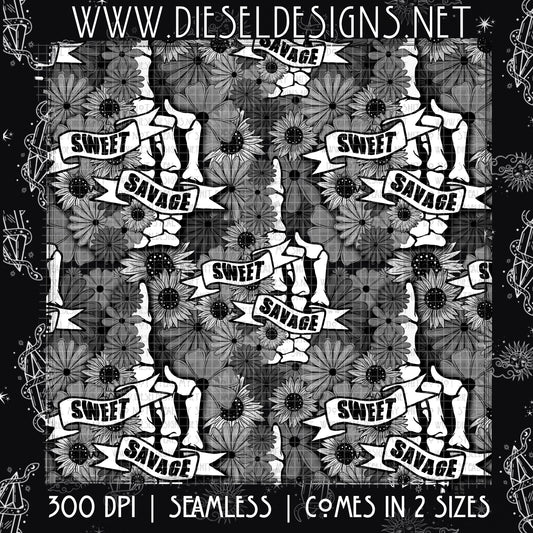 Sweet Savage Colorway 2 | 300 DPI | Seamless 12"x12" | 2 sizes Included