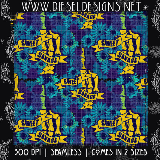 Sweet Savage Colorway 4 | 300 DPI | Seamless 12"x12" | 2 sizes Included