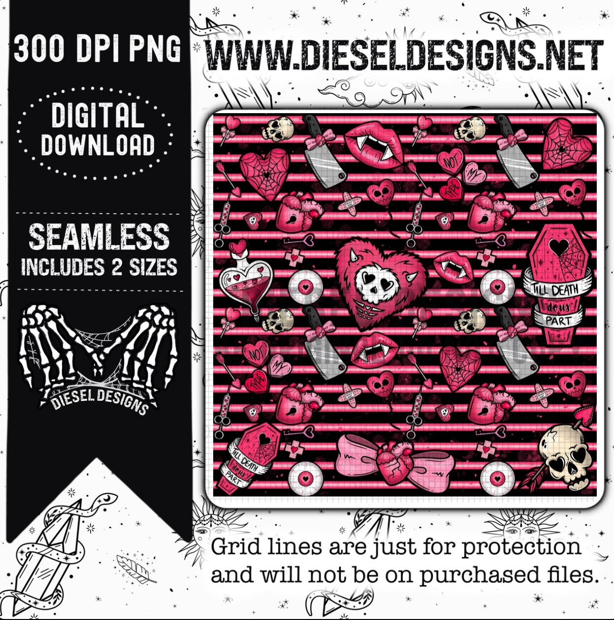 Til Death Seamless   | 300 DPI | 12" x 12" | Seamless File