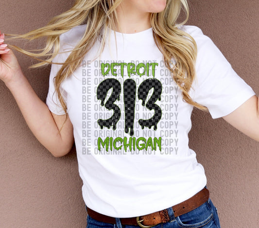 313 Detroit | 300 DPI | Transparent PNG