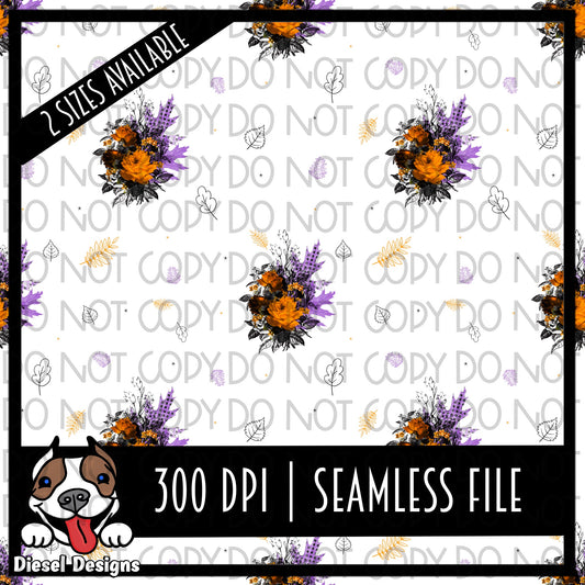 White & Purple Fall | 300 DPI | Seamless 12"x12" | 2 sizes Included