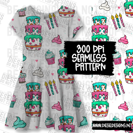 Cake  | 300 DPI | 12" x 12" | Seamless File