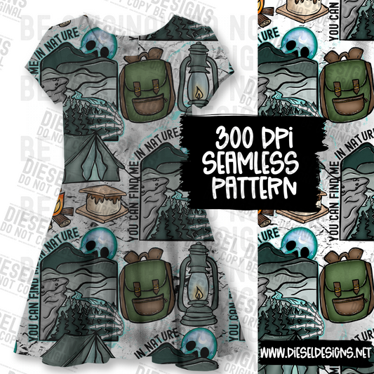 Find Me In Nature   | 300 DPI | 12" x 12" | Seamless File