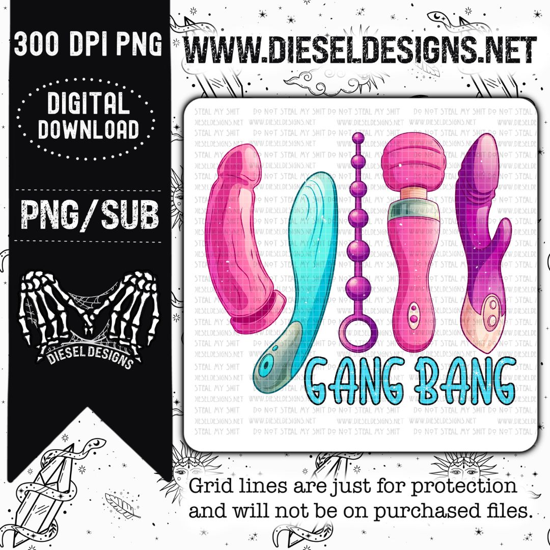 Gang Bang PNG | 300 DPI | Transparent PNG