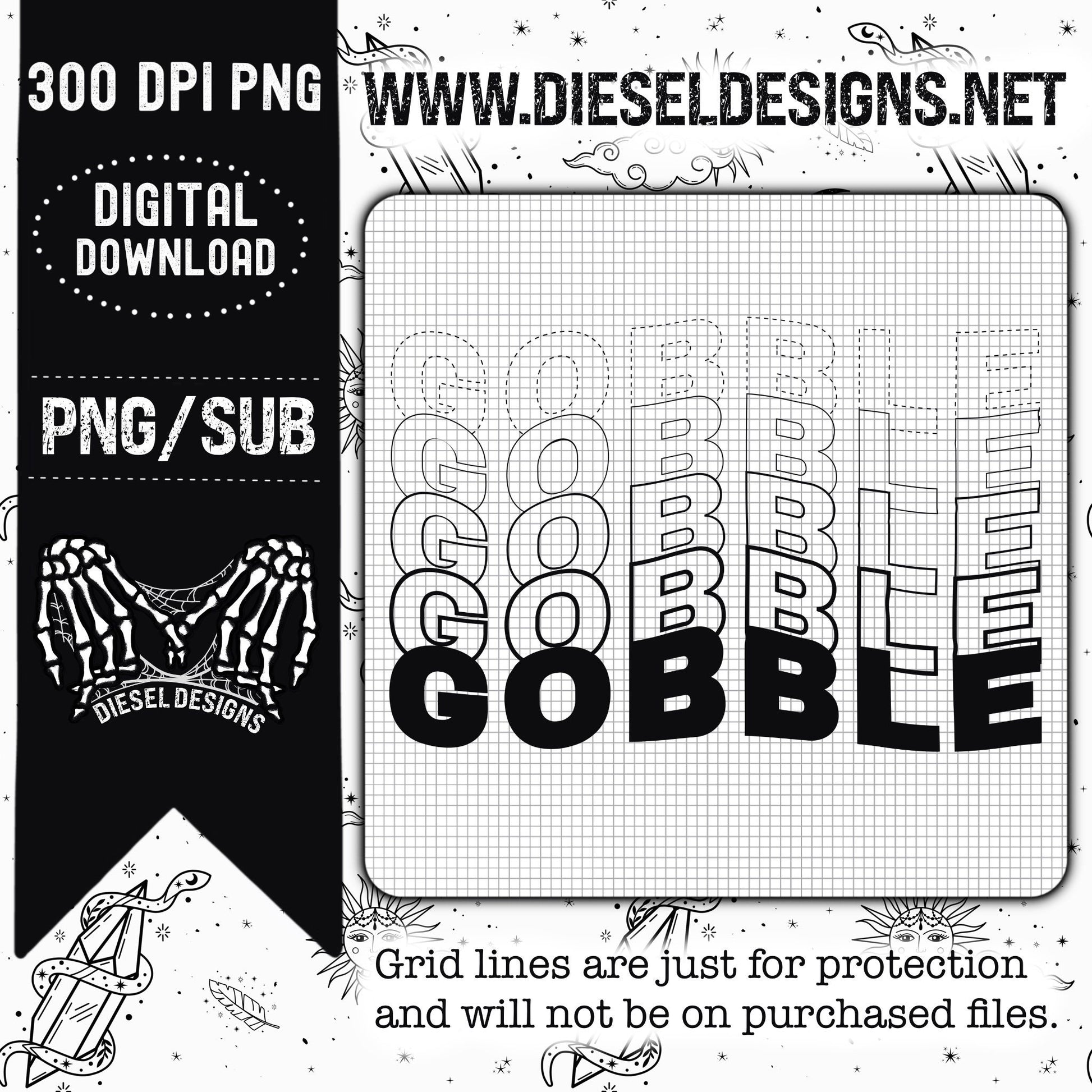 Gobble | 300 DPI | Transparent PNG |