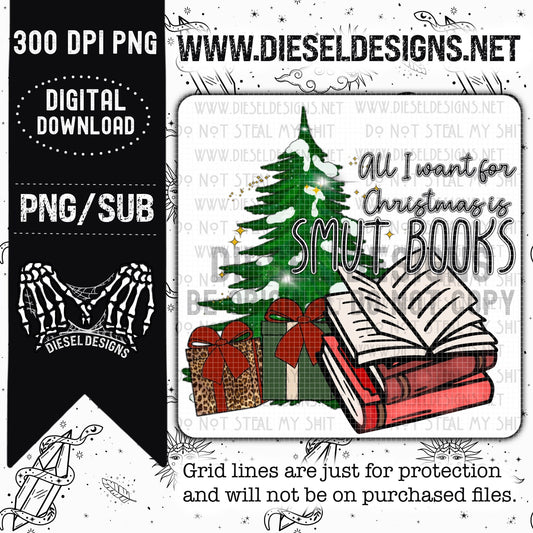 Christmas Smut Books | 300 DPI | Transparent PNG |