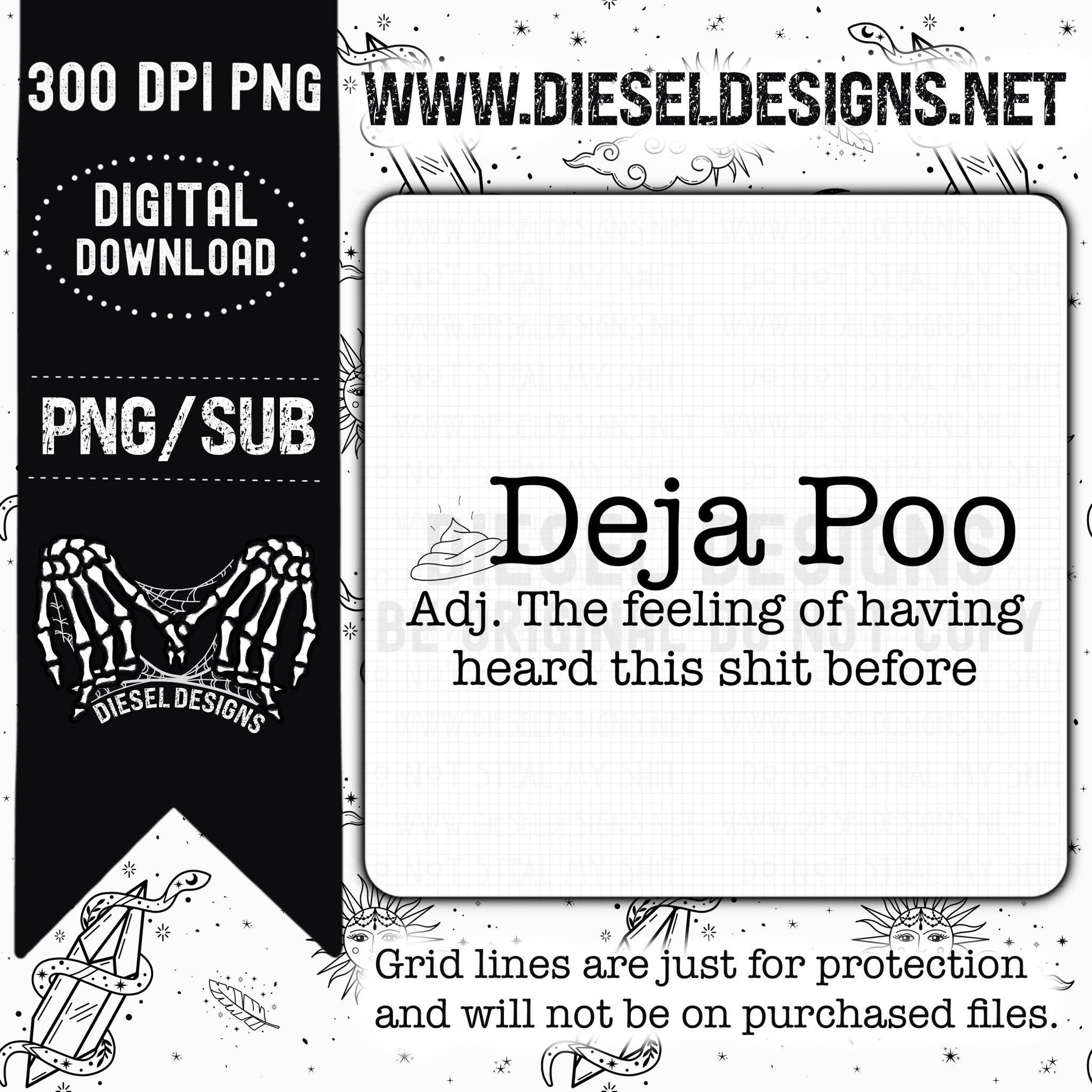 Deja Poo | 300 DPI | Transparent PNG |
