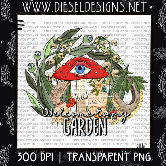 Welcome to My Garden | 300 DPI | Seamless 12"x12" | 2 sizes Included