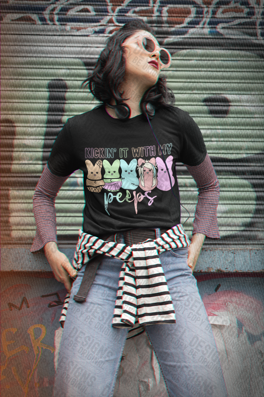 Kicking it with my peeps  | 300 DPI | Transparent PNG