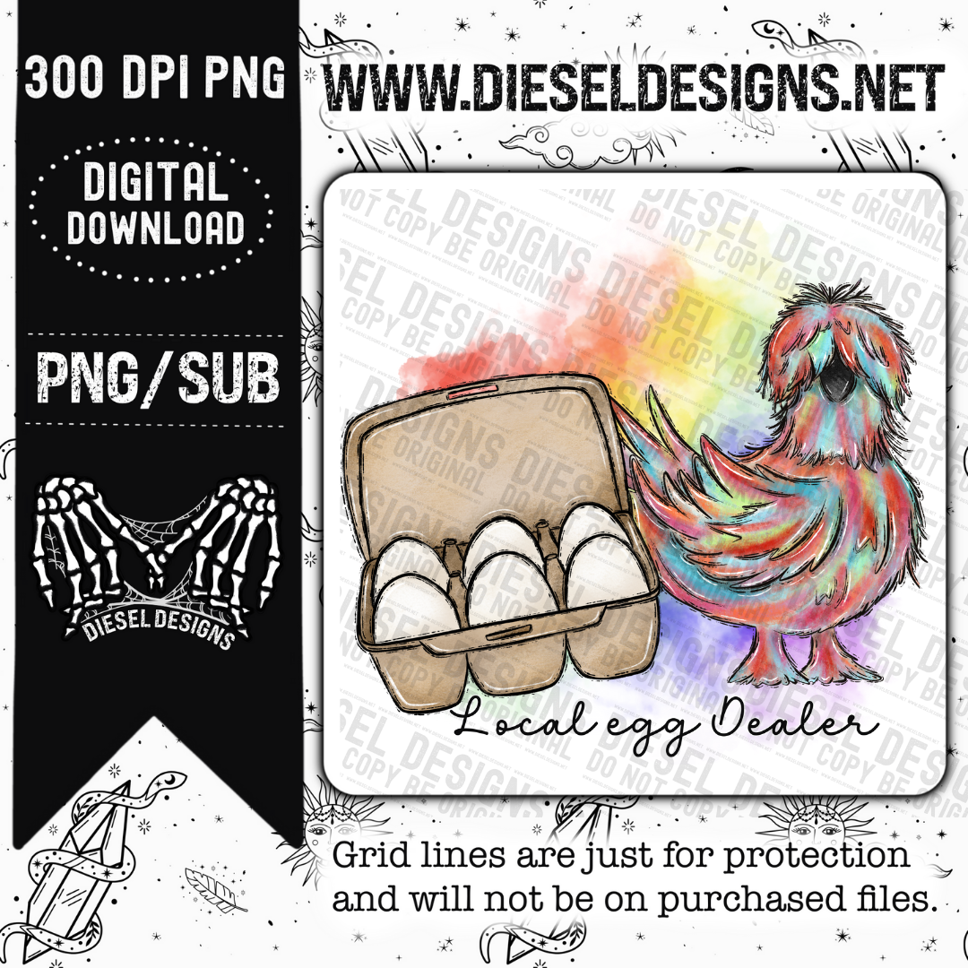 Local Egg Dealer | 300 DPI | Transparent PNG
