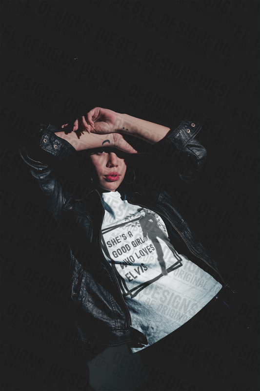 Loves Elvis BW | 300 DPI | Transparent PNG