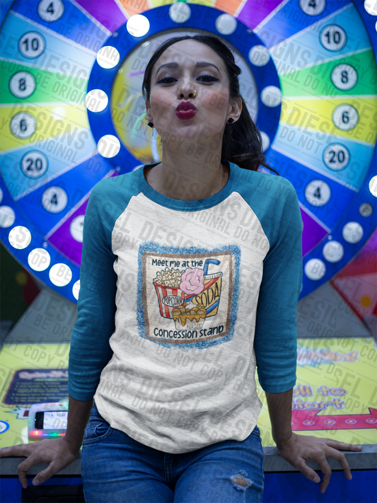 Meet me at the concession stand blue  | 300 DPI | Transparent PNG