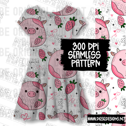 Pig Squishmellow  | 300 DPI | 12" x 12" | Seamless File