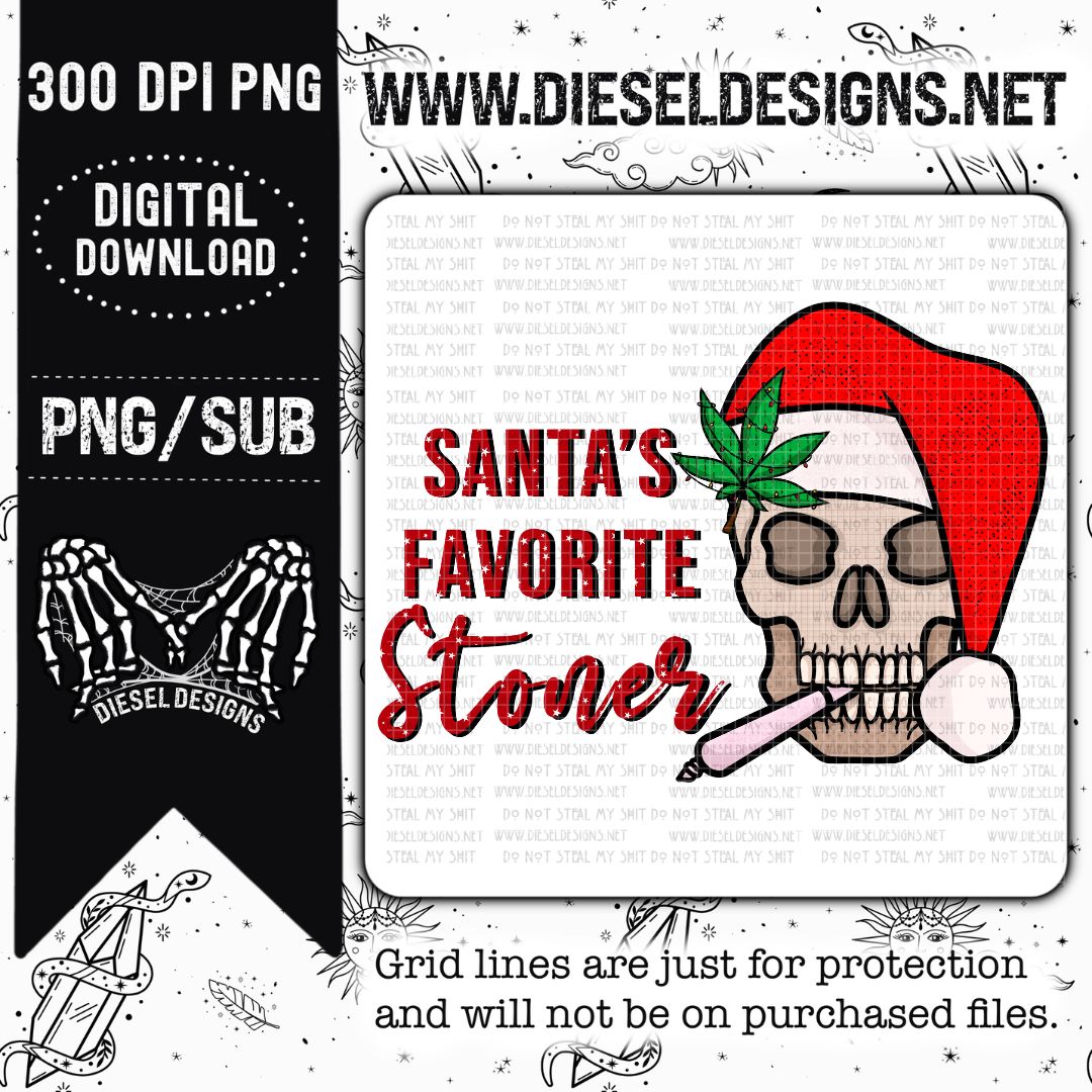 Santas Favorite Stoner PNG | 300 DPI | Transparent PNG