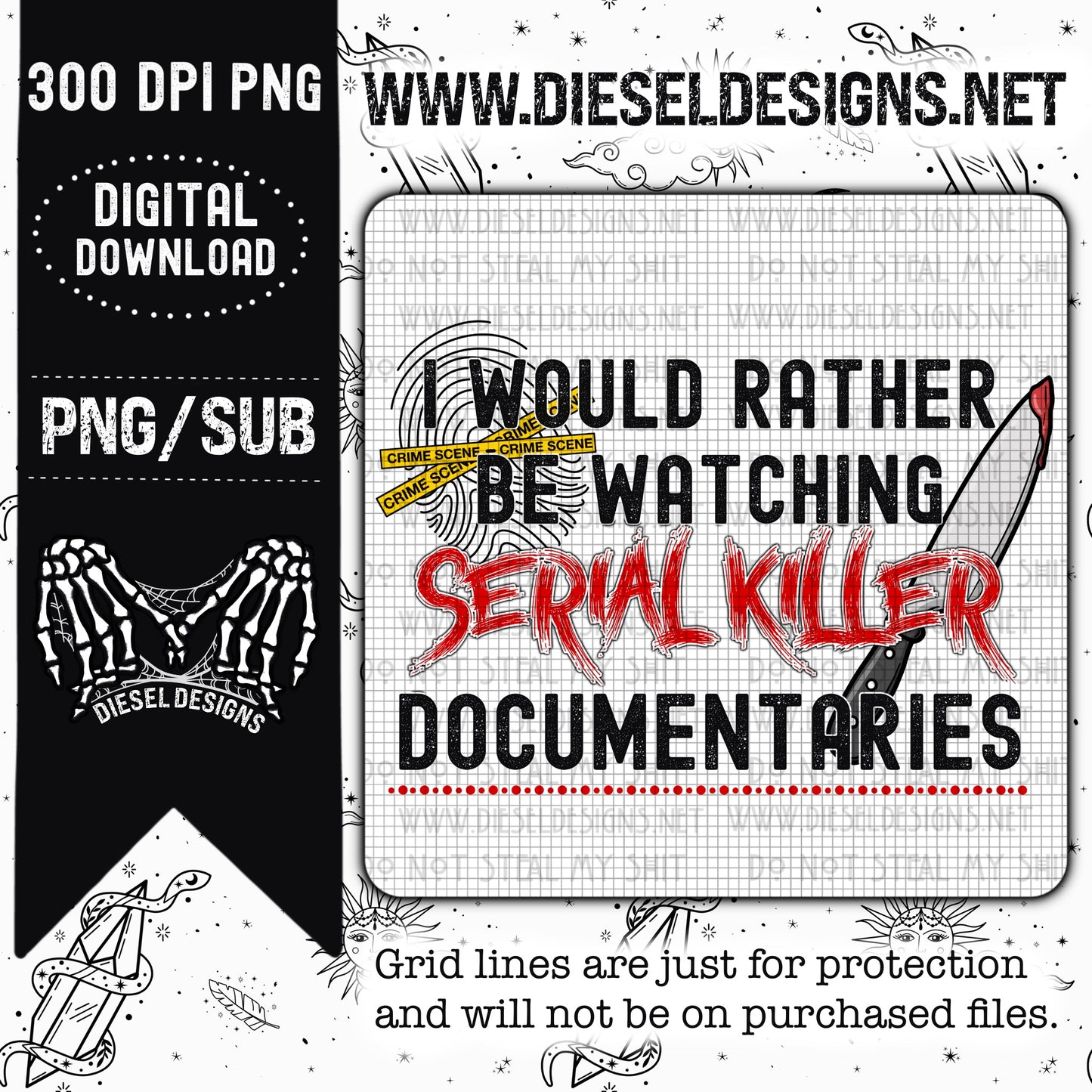 Serial Killer Documentaries PNG  | 300 DPI | Transparent PNG