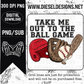 Take Me Out Red Baseball  | 300 DPI | Transparent PNG