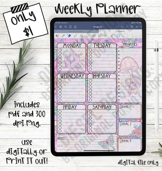 Witchy | 6-Day Digital Planner | 300 DPI | PNG & PDF included