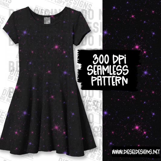 Witchy Sparkles Black  | 300 DPI | 12" x 12" | Seamless File