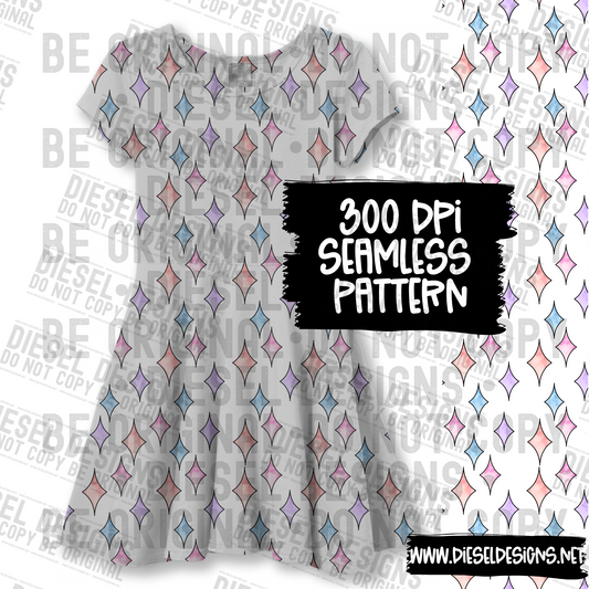 Witchy Stars White  | 300 DPI | 12" x 12" | Seamless File